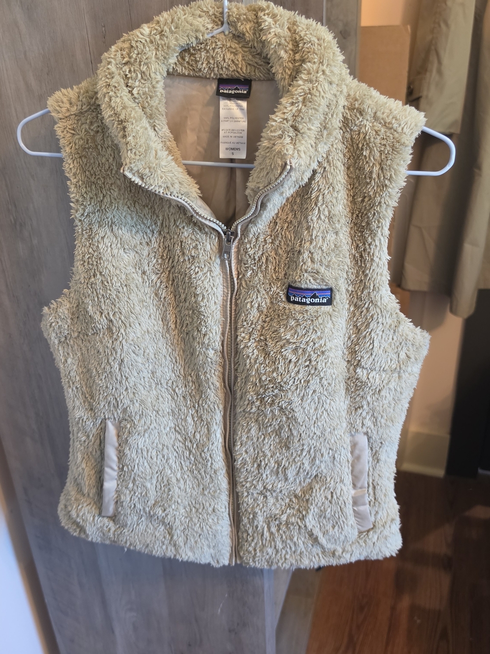 Patagonia Kids Cream Plush Fleece Vest
